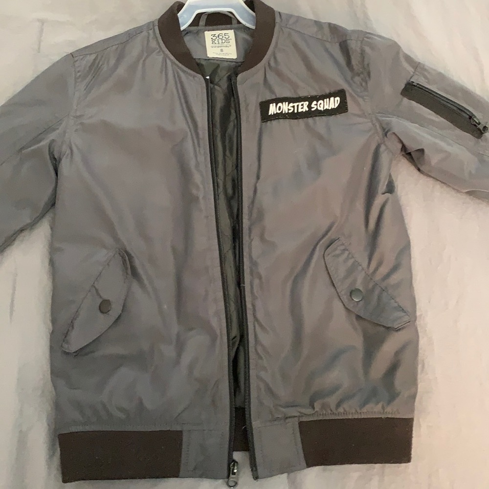 Boys gray and black  bomber jacket